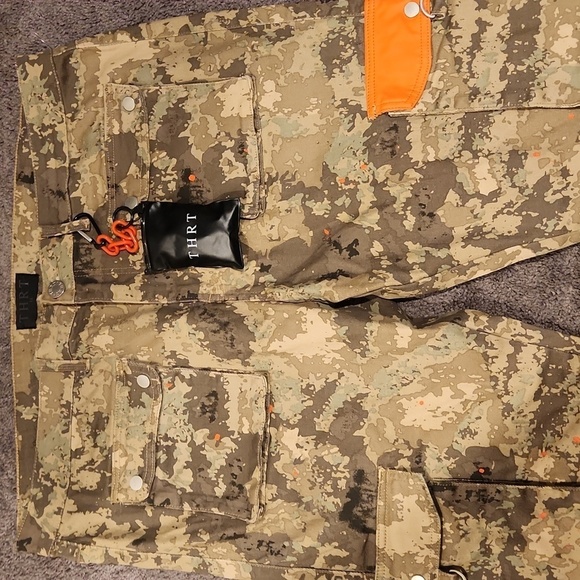 THRT Camouflage Cargo Pants with Orange Accent - Picture 2 of 9